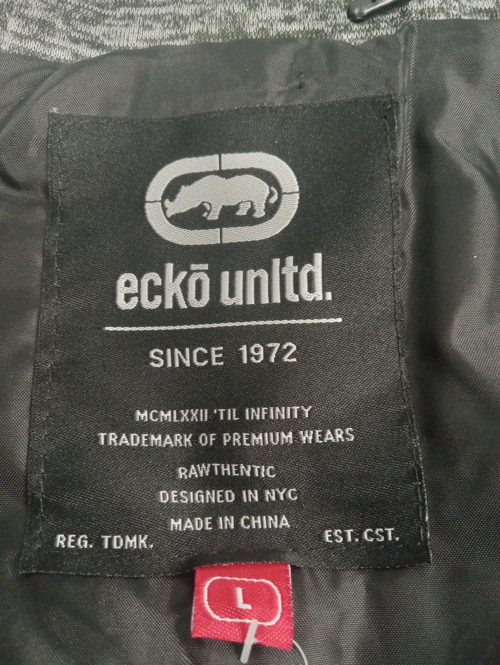 ECKO Men's Quilted Puffer Vest in Black & Heather Gray Size Large NWT - Picture 2 of 14